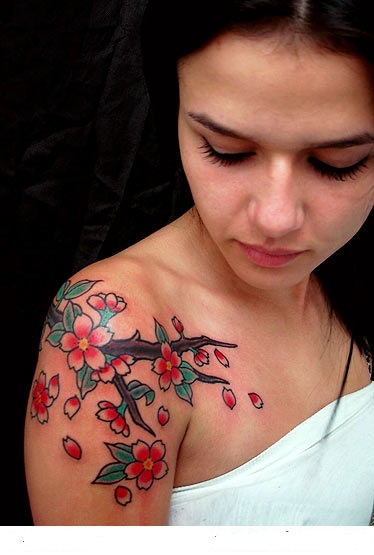 Upper Arm Shoulder Tattoos Women