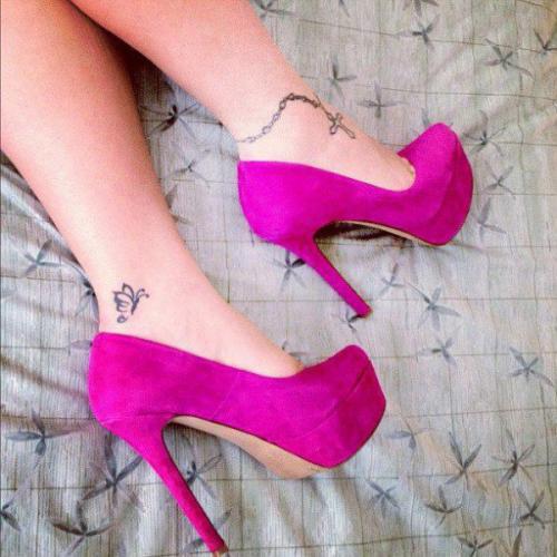 Butterfly Tattoos On Foot for Women