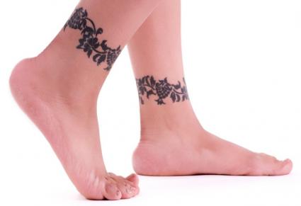 Ankle Bracelet Tattoo Designs for Women