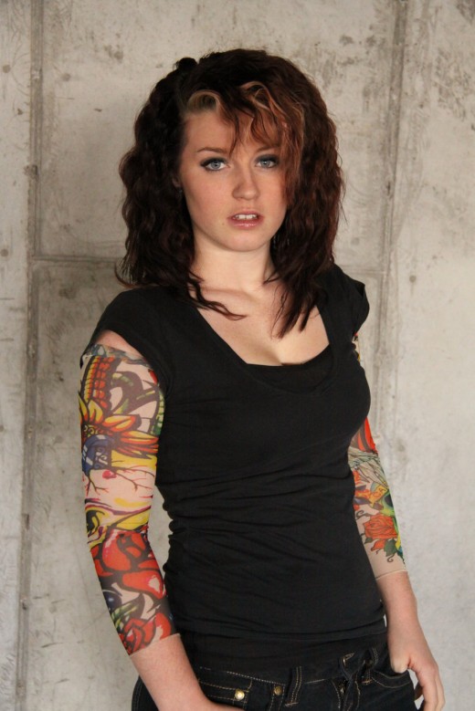 Girl Idea Sleeve Tattoo