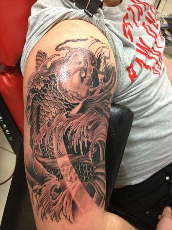 ... fish tattoos meanings, koi fish sleeve, men koi fish sleeve tattoos