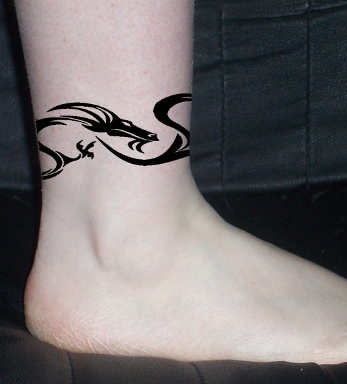Tribal Ankle Tattoo Design