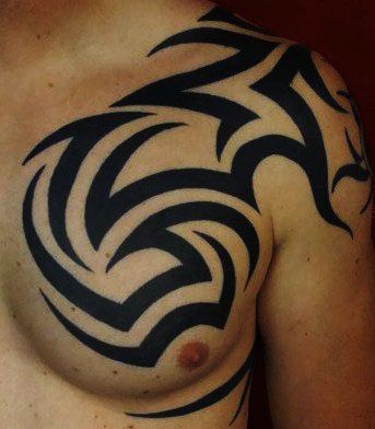 59 Great Tribal Tattoos On Chest  Tattoo Designs  TattoosBagcom