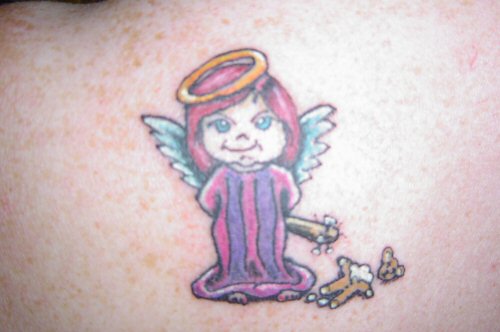 cute angel tattoos,cute angel tattoo designs for women,small angel tattoo designs,cute small angel tattoo for girls,cute baby angel tattoos