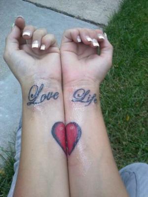 love life tattoo designs,love life wrist tattoos,love life wrist tattoo meanings,tattoo of love life on wrist