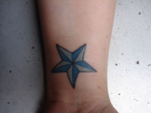 Nautical Star Tattoo On Wrist