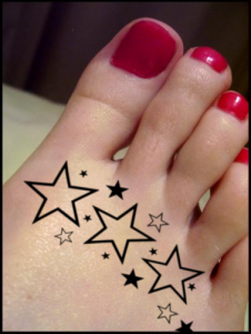 Star Foot Tattoos-A One Most Popular Foot Tattoo Design