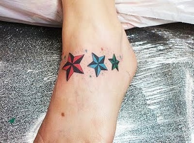 Star Tattoos On Foot-Nautical Star Tattoo Designs For Foot
