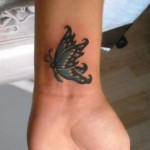 A Butterfly Tattoo on Wrist Designs, tattoo designs, tattooing, tattoos, designs, piercing, ink, pictures, images, Butterfly Wrist 