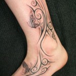 Butterfly ankle Tattoo Designs, tattoo designs, tattooing, tattoos, designs, piercing, ink, pictures, images, Butterfly ankle