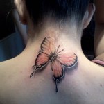 Butterfly tattoos on neck Designs, tattoo designs, tattooing, tattoos, designs, piercing, ink, pictures, images, Butterfly on Neck