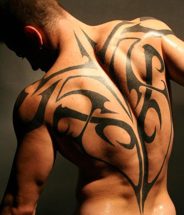 Upper Back Tribal Tattoos Designs, tattoo designs, tattooing, tattoos, designs, piercing, ink, pictures, images, Upper Back