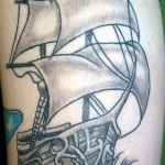 Pirate Ship Tattoos (1)