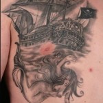 Pirate Ship Tattoos (4)