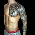 tribal arm tattoo polynesian