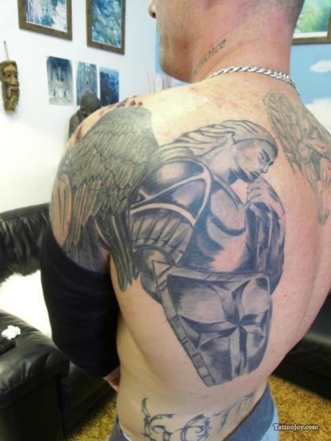 angel armor tattoo