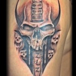 Dagger-and-Skull-Design-Tattoo-8