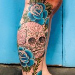 Girl-Leg-Awful-Skull-Tattoo-7