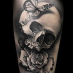Girly-Butterfly-Skull-Tattoos-8