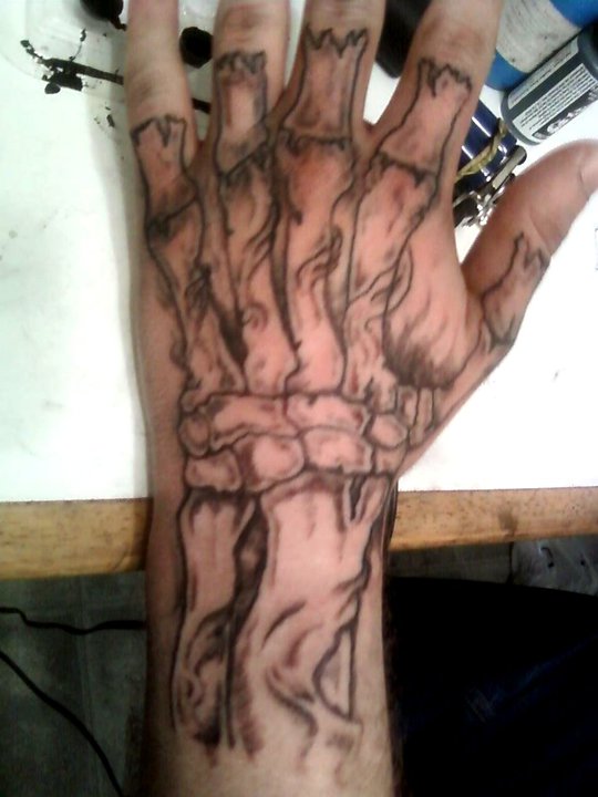 Hand Horror Tattoo
