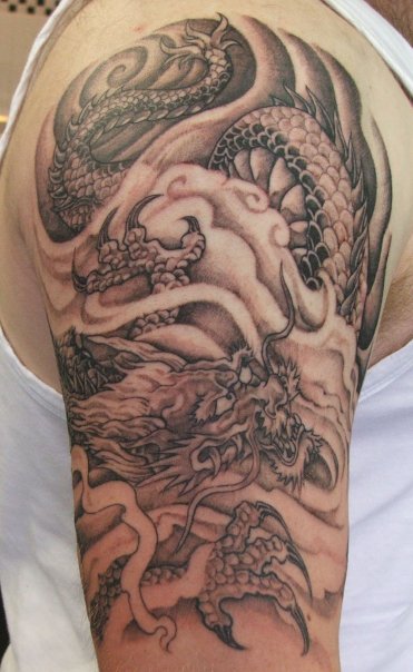 Shoulder Dragon Tattoos