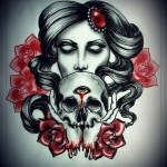 Traditional-Design-Skull-Tattoo-1
