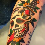 Traditional-Design-Skull-Tattoo-6