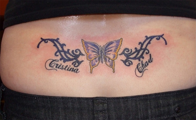Cute Lower Back Tattoo Ideas With Names
